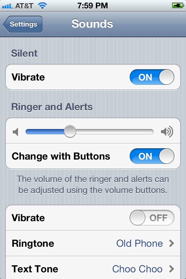 Managing the Vibrate Setting on the iOS 5 – Goodman Gear